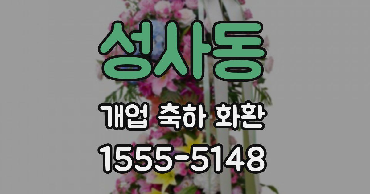 성사동 개업 축하 화환