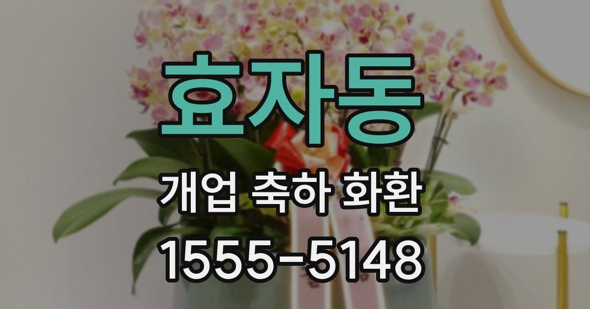 효자동 개업 축하 화환