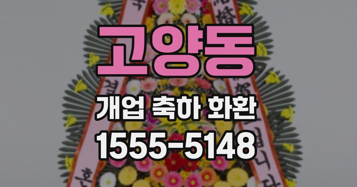 고양동 개업 축하 화환