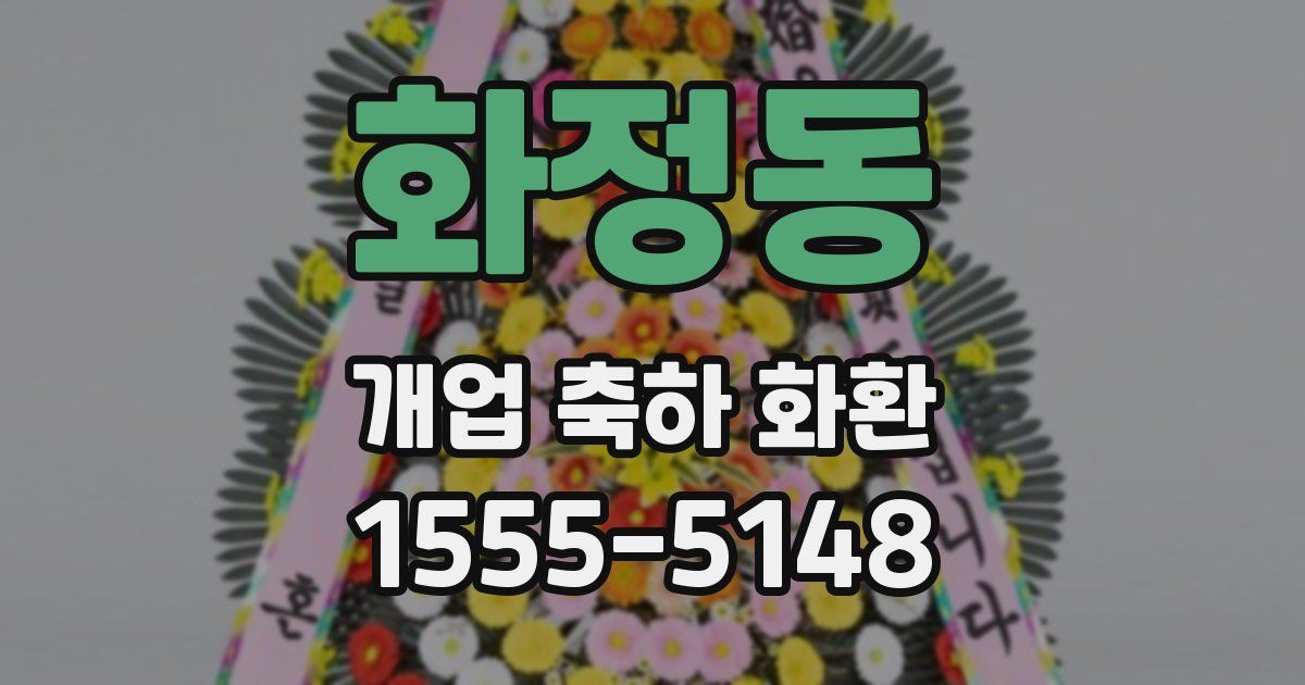 화정동 개업 축하 화환