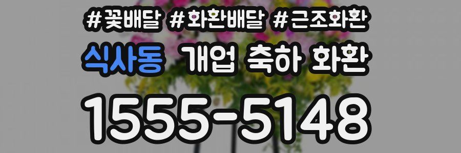 식사동 개업 축하 화환