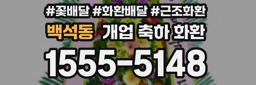 백석동 개업 축하 화환
