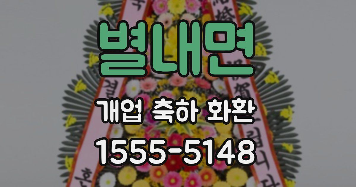 별내면 개업 축하 화환