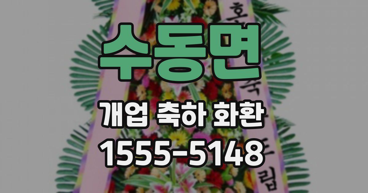 수동면 개업 축하 화환