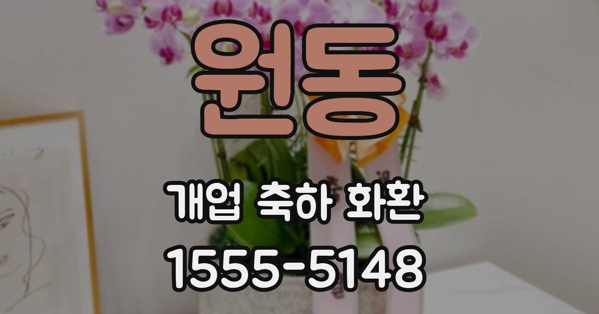 원동 개업 축하 화환