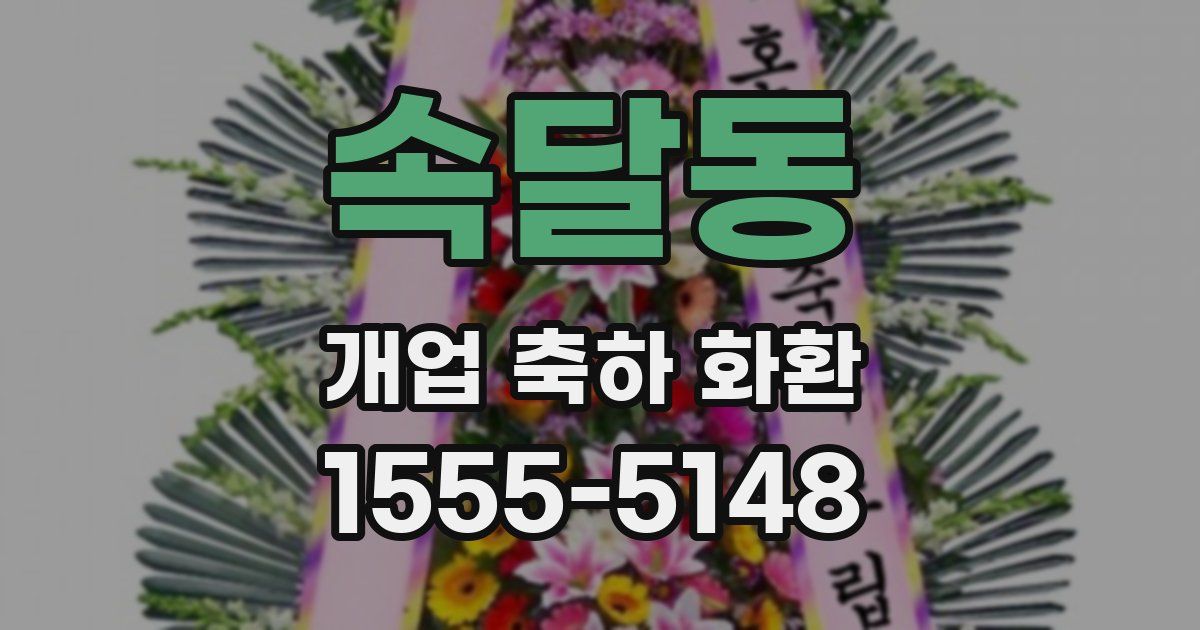 속달동 개업 축하 화환