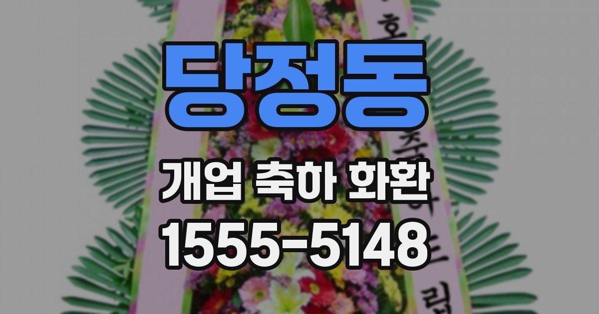 당정동 개업 축하 화환