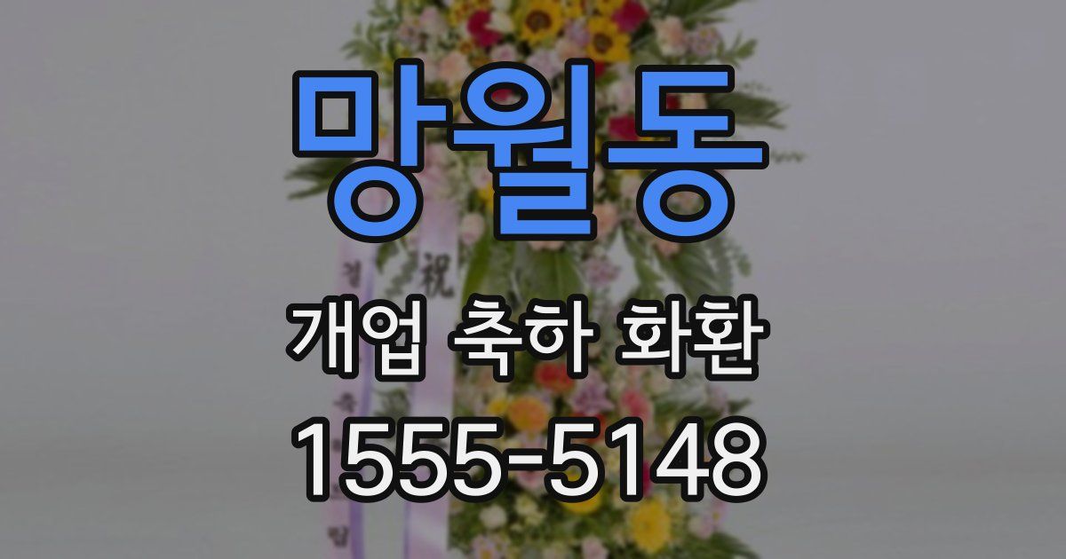 망월동 개업 축하 화환