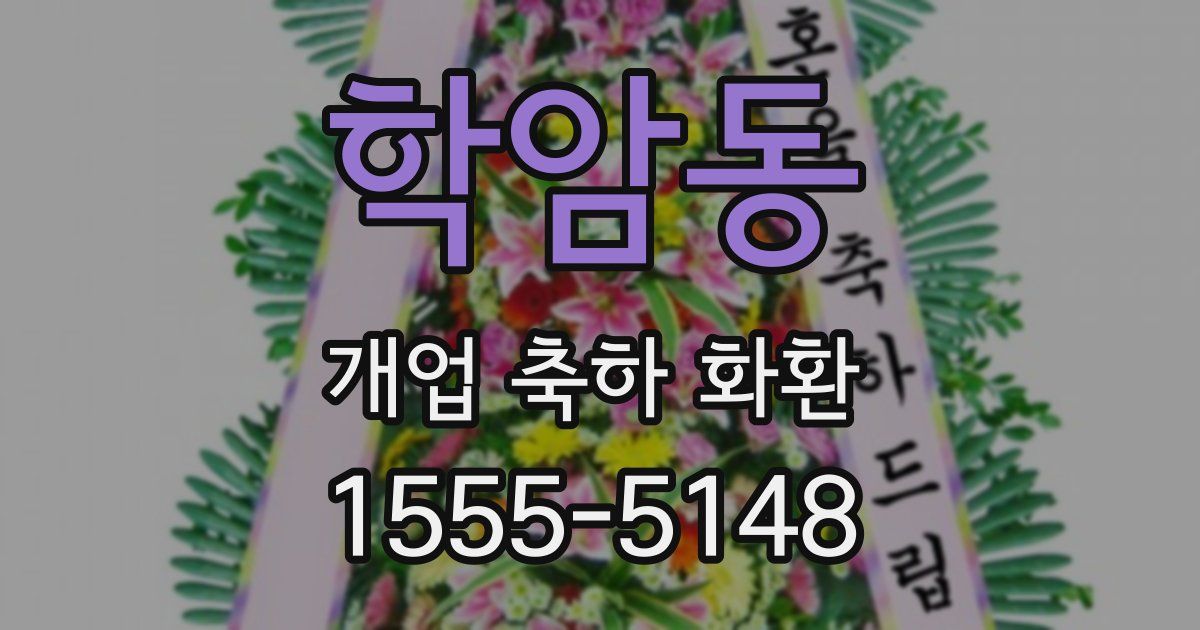 학암동 개업 축하 화환