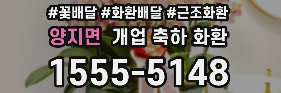 양지면 개업 축하 화환