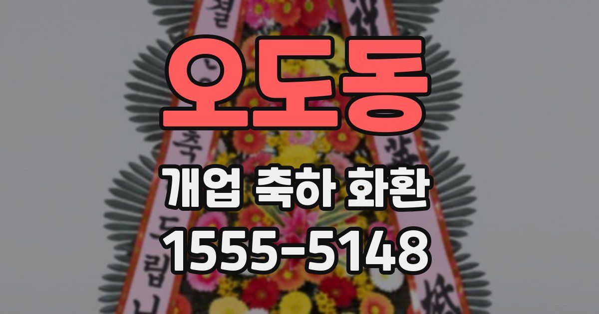 오도동 개업 축하 화환