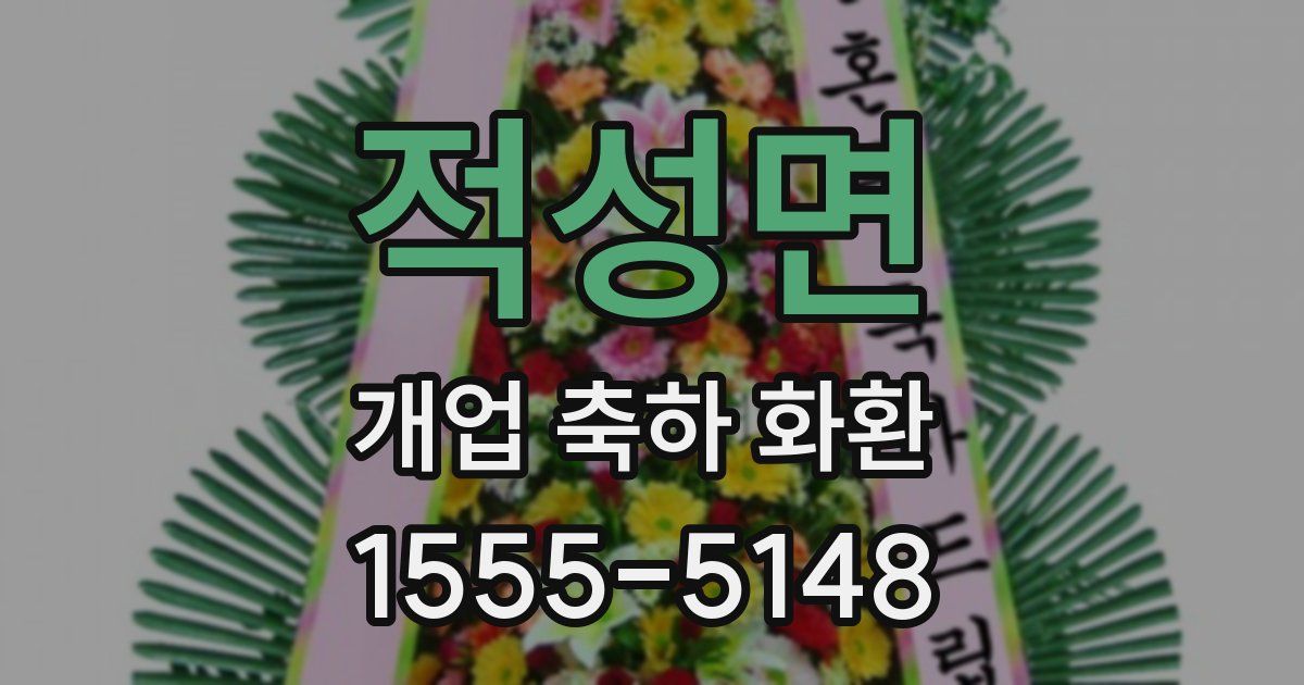 적성면 개업 축하 화환