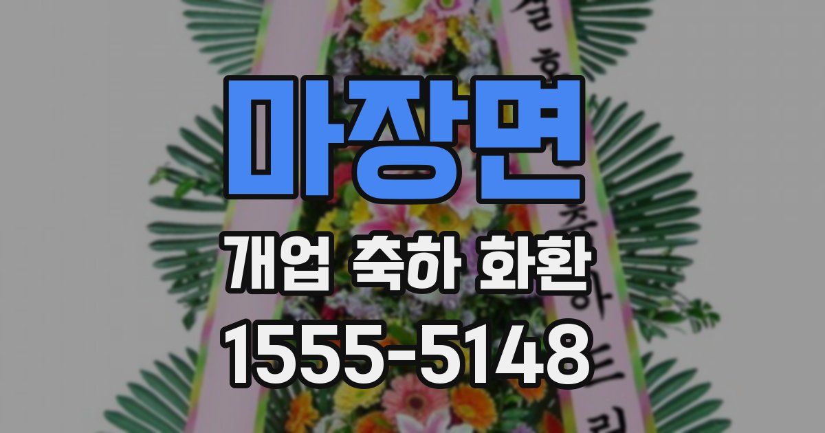 마장면 개업 축하 화환