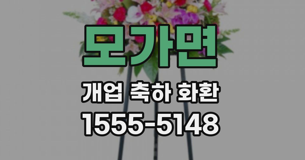 모가면 개업 축하 화환
