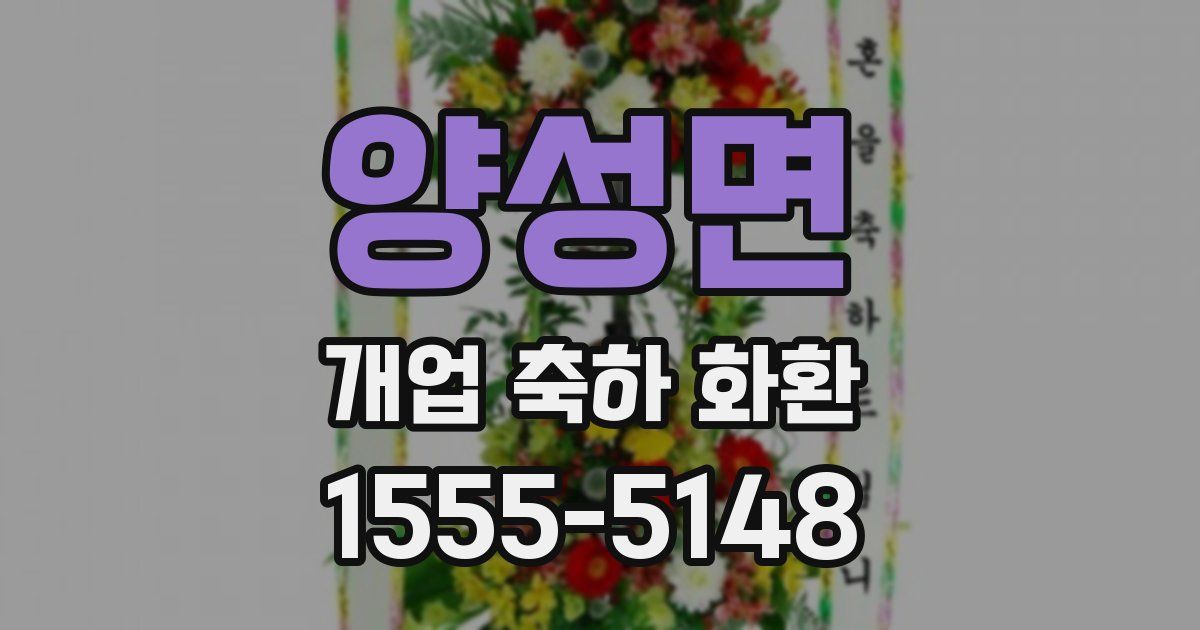 양성면 개업 축하 화환