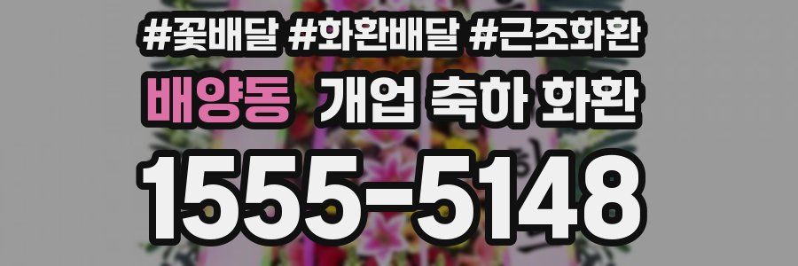 배양동 개업 축하 화환