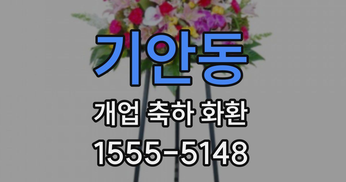 기안동 개업 축하 화환