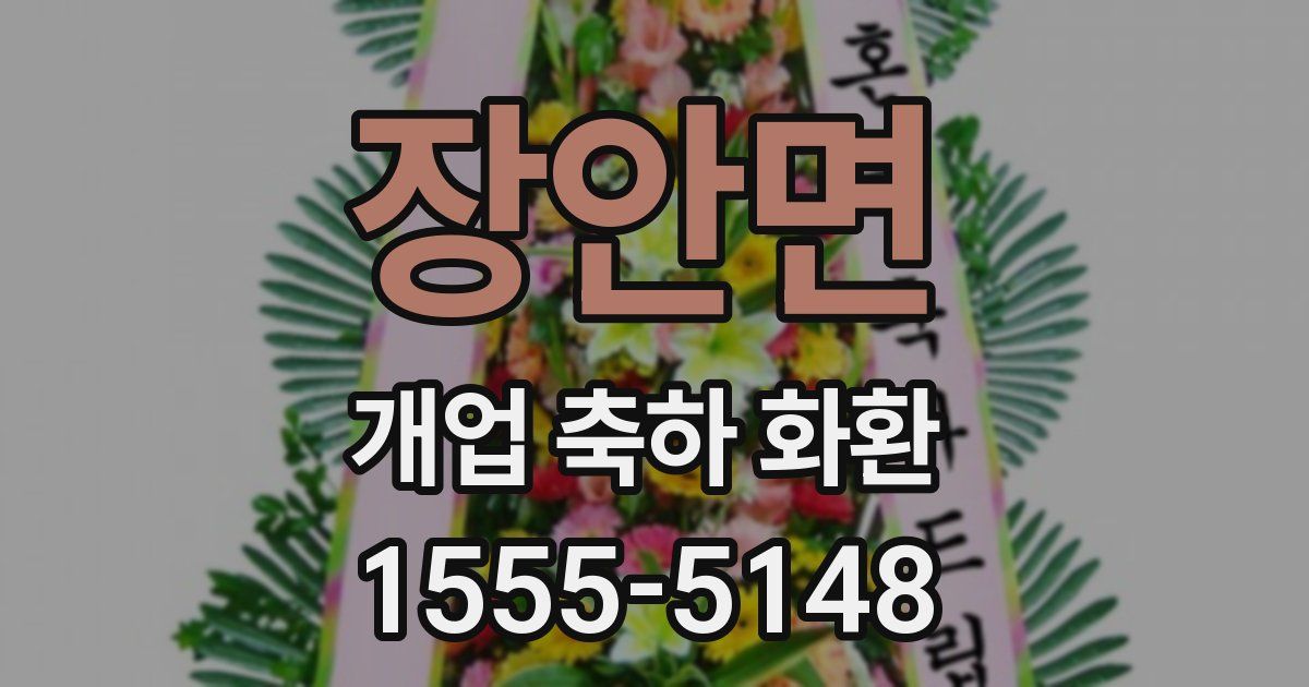 장안면 개업 축하 화환