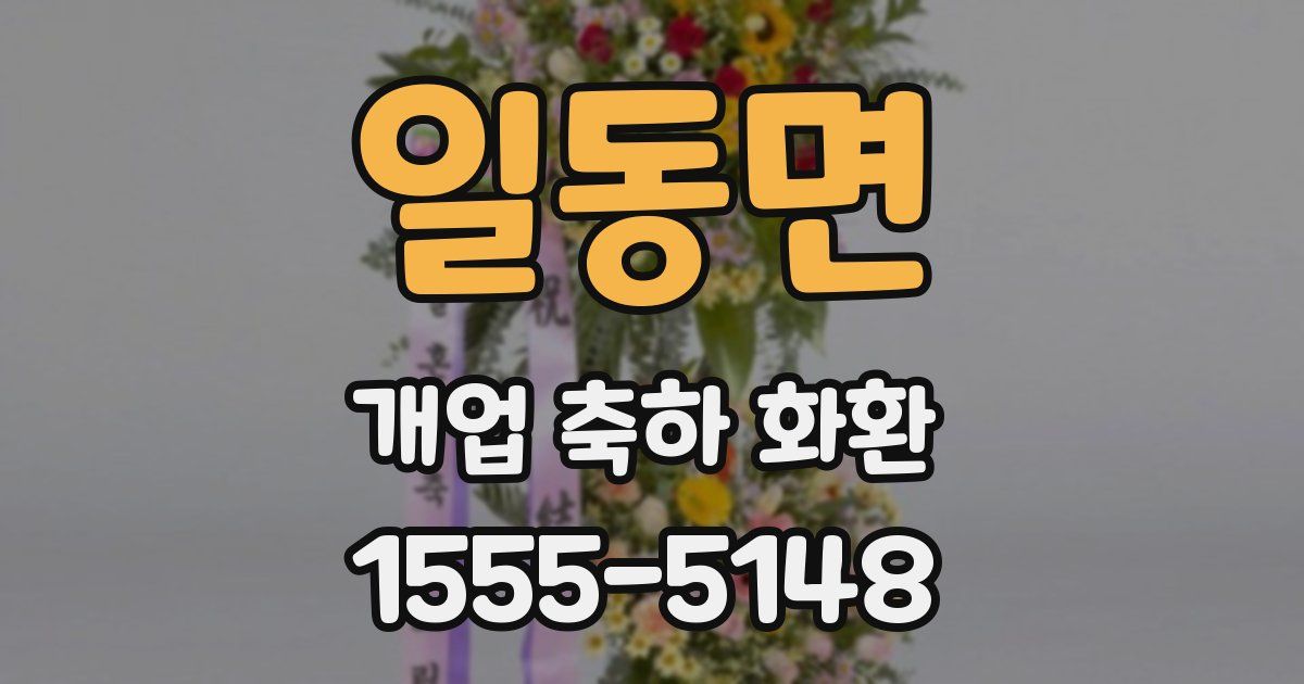 일동면 개업 축하 화환