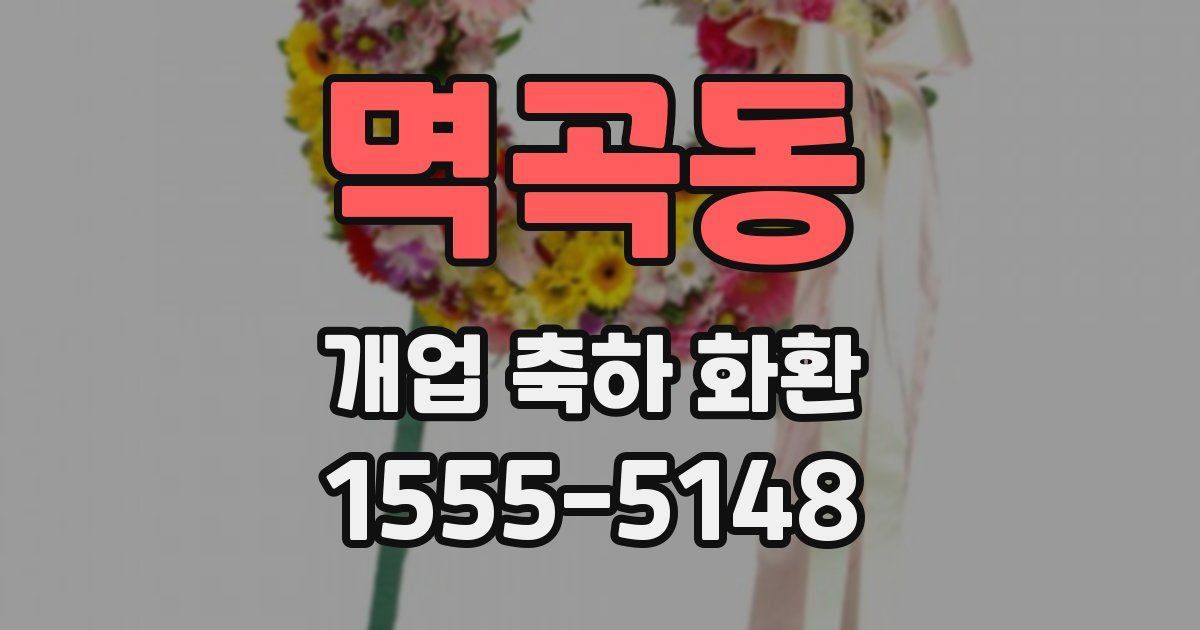 멱곡동 개업 축하 화환