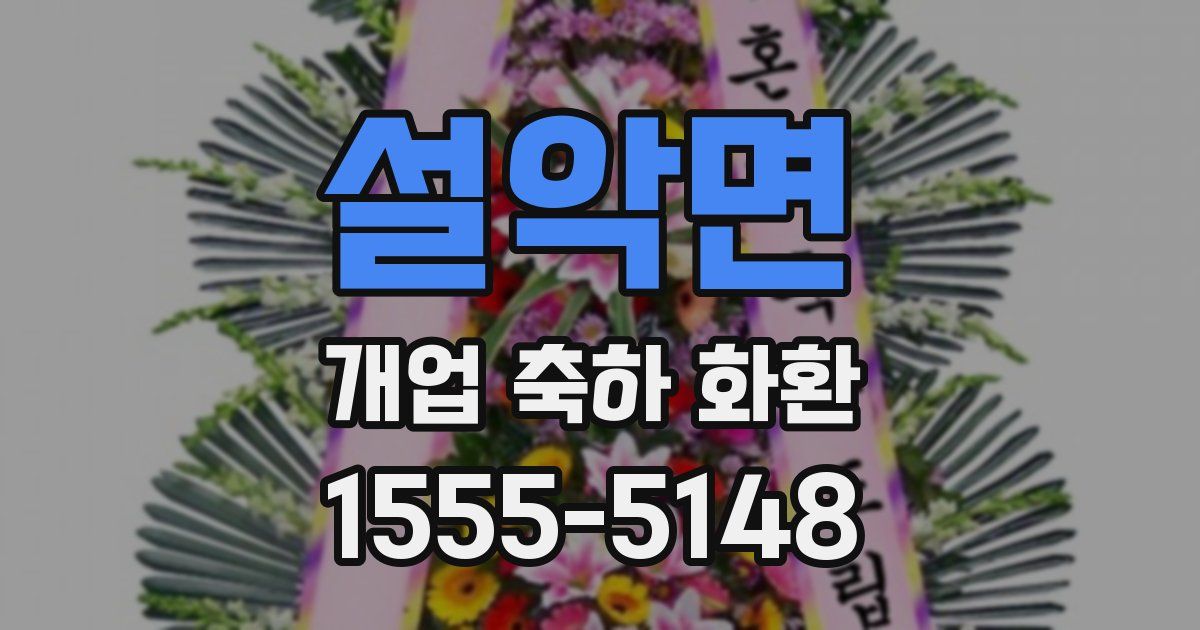 설악면 개업 축하 화환