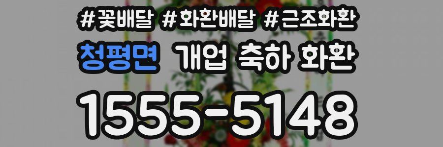 청평면 개업 축하 화환