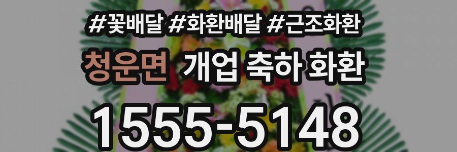 청운면 개업 축하 화환