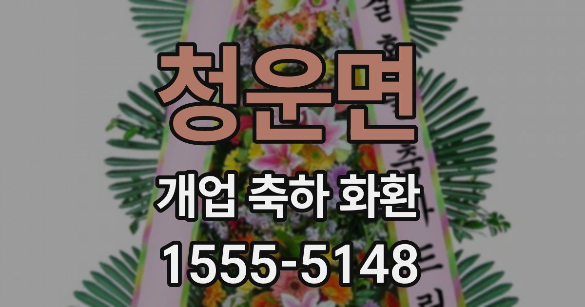 청운면 개업 축하 화환