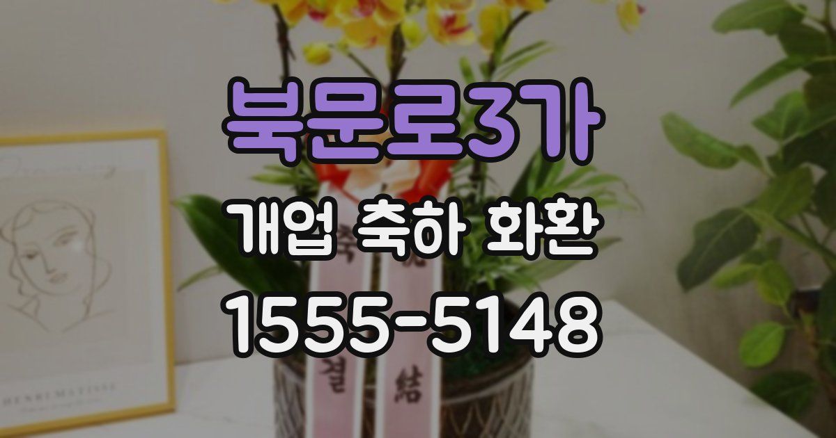 북문로3가 개업 축하 화환