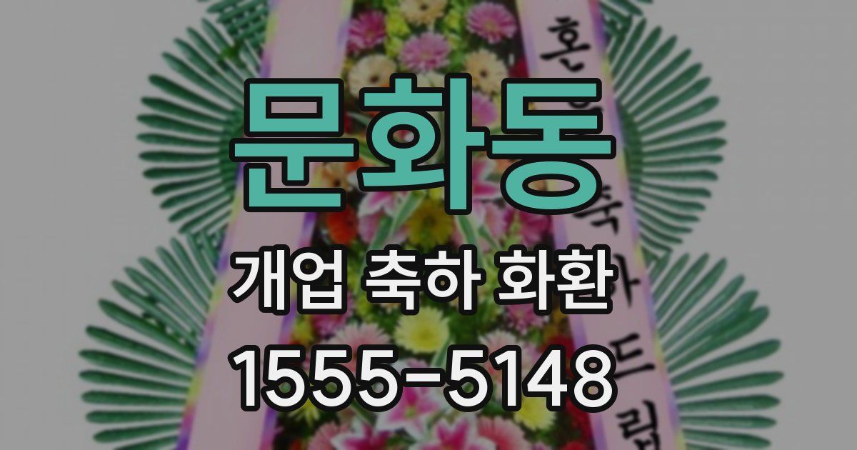 문화동 개업 축하 화환