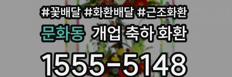 문화동 개업 축하 화환