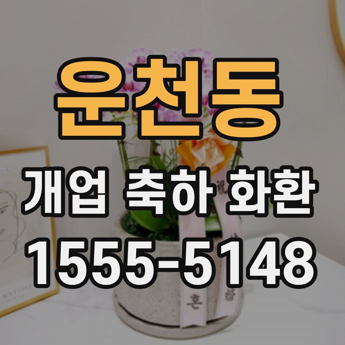운천동 개업 축하 화환