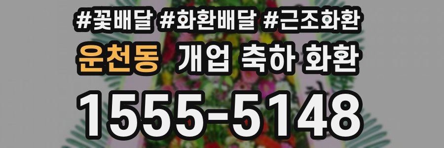 운천동 개업 축하 화환