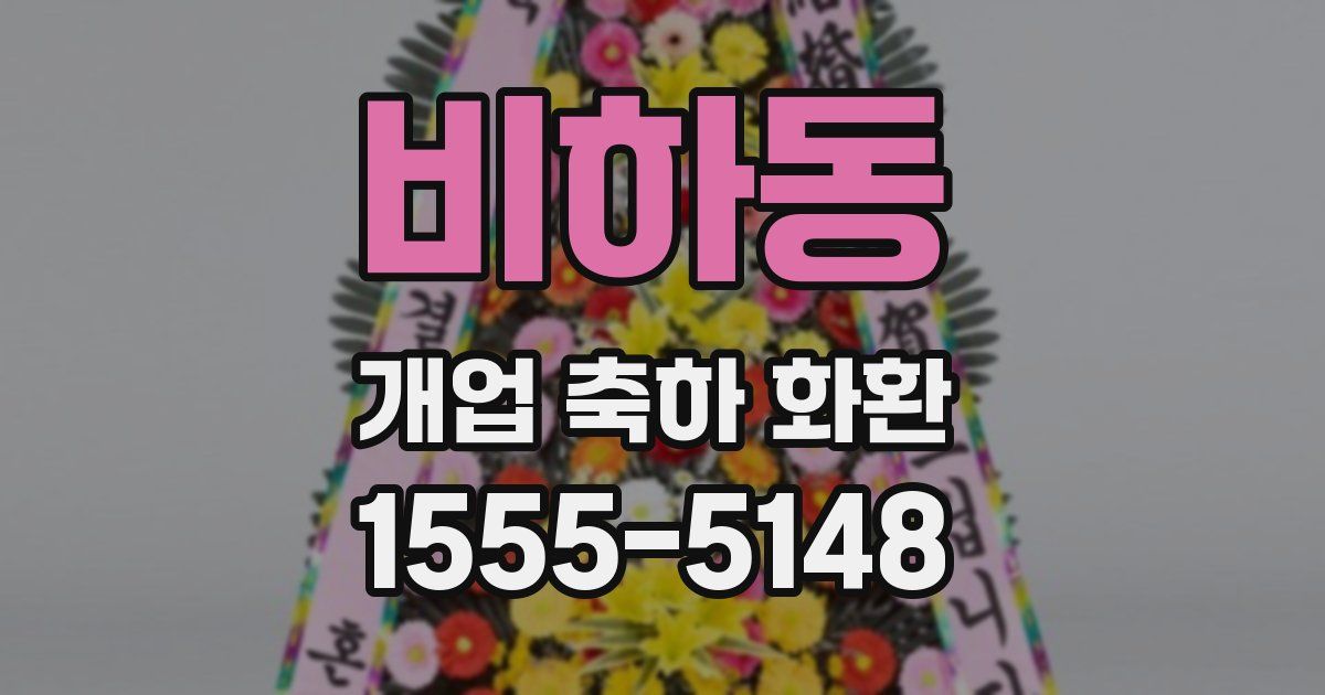 비하동 개업 축하 화환