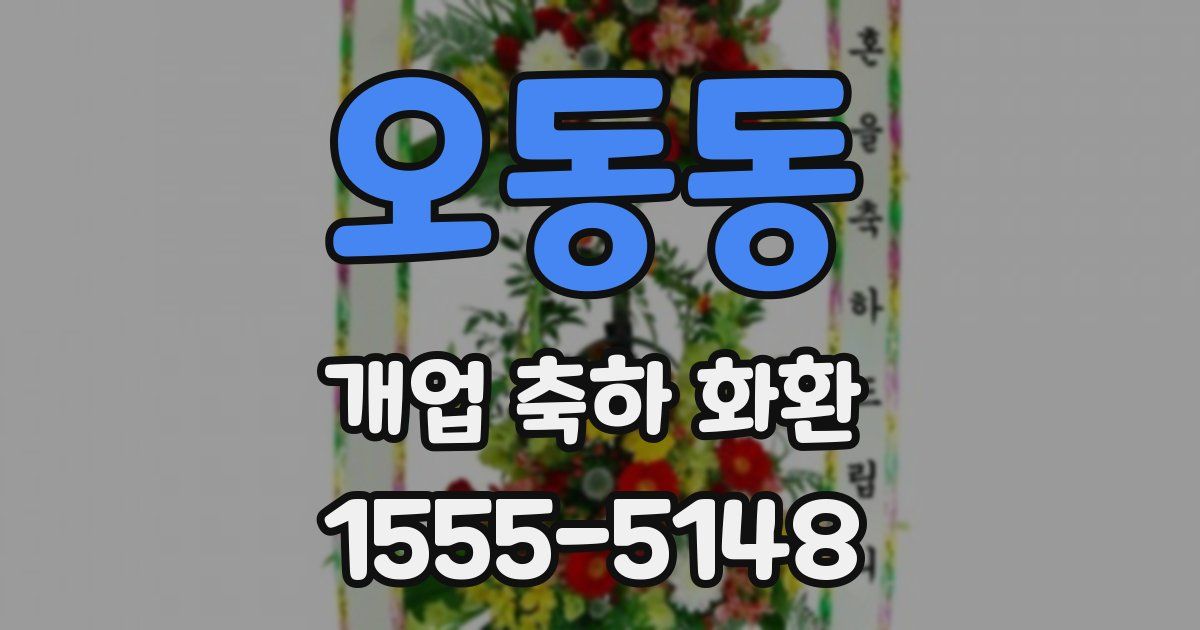 오동동 개업 축하 화환