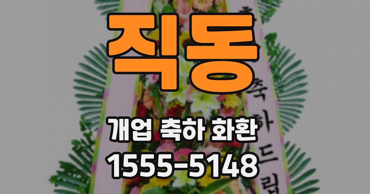 직동 개업 축하 화환