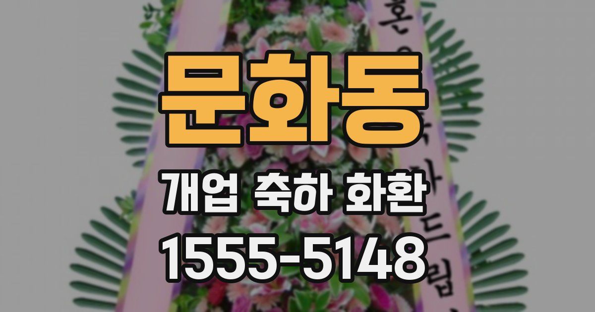 문화동 개업 축하 화환