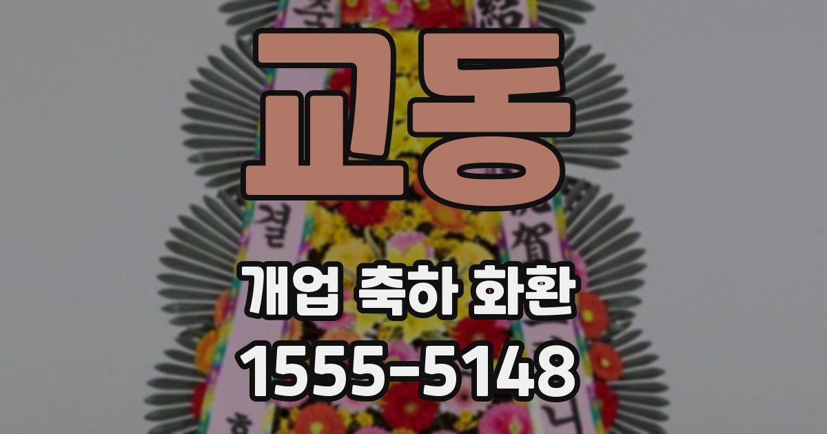 교동 개업 축하 화환