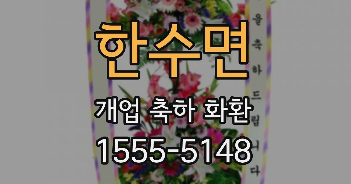 한수면 개업 축하 화환