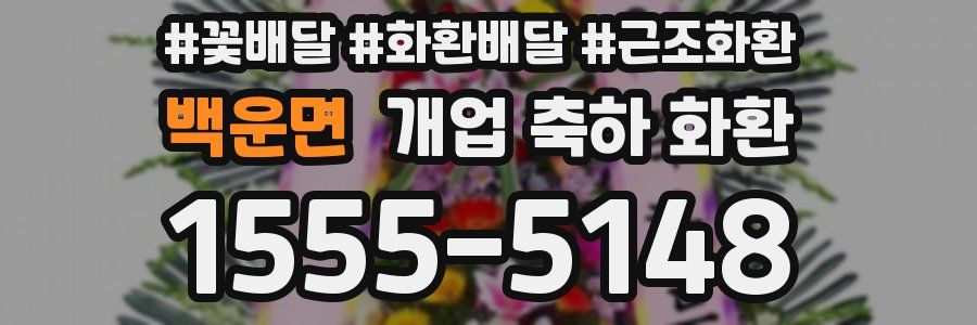 백운면 개업 축하 화환