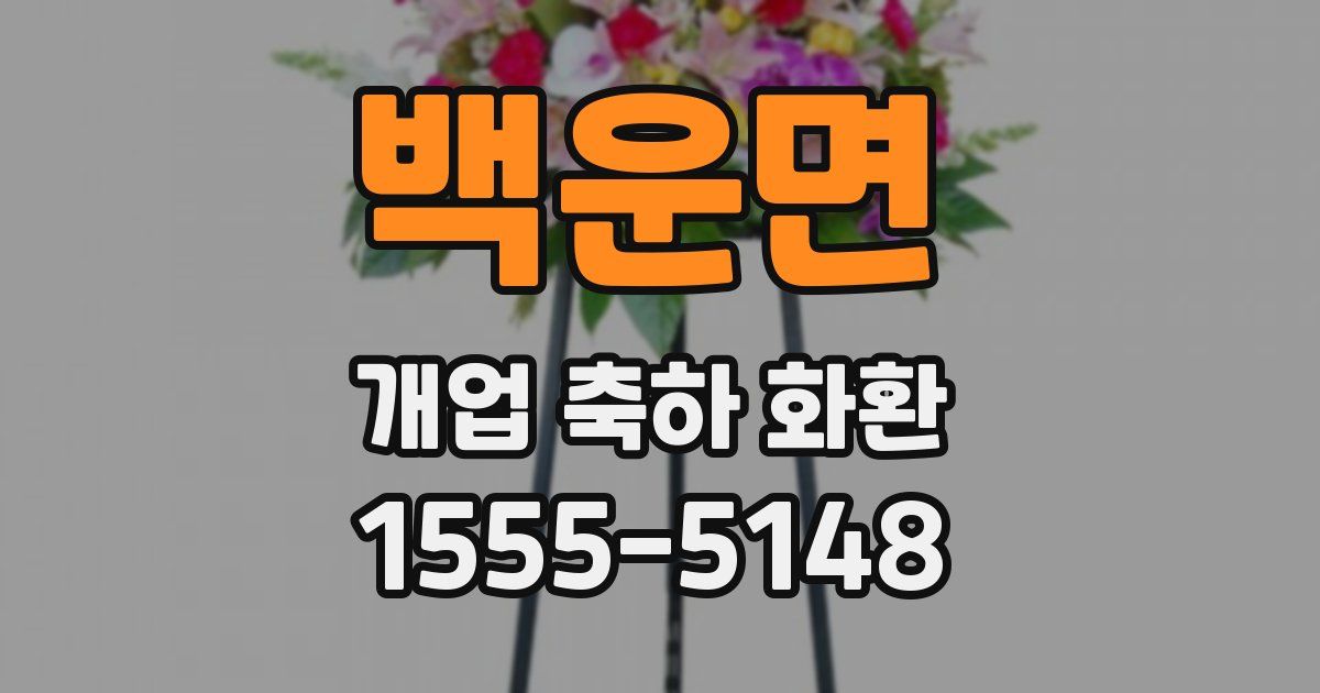 백운면 개업 축하 화환