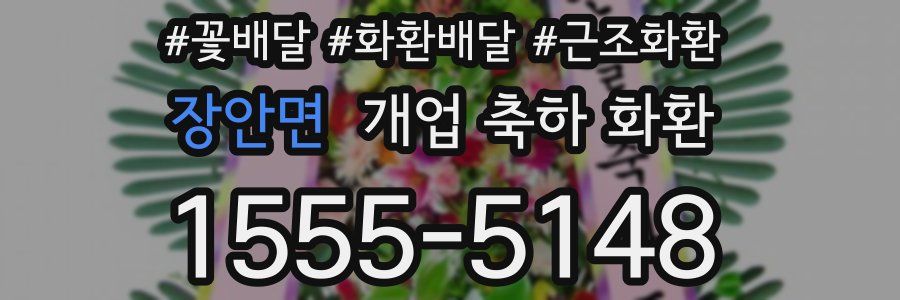 장안면 개업 축하 화환
