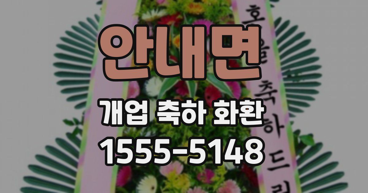 안내면 개업 축하 화환