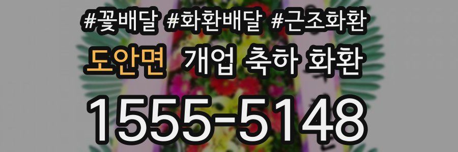 도안면 개업 축하 화환