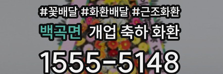 백곡면 개업 축하 화환