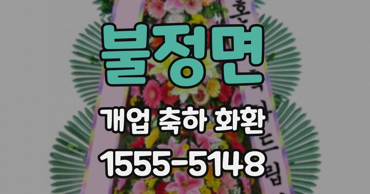 불정면 개업 축하 화환