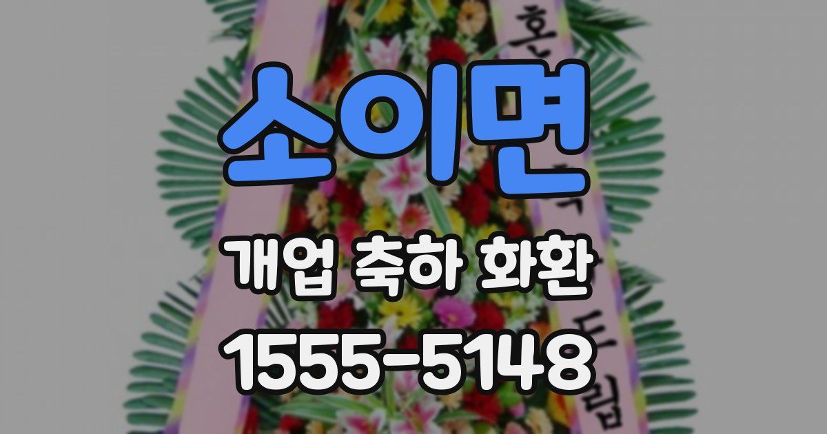 소이면 개업 축하 화환