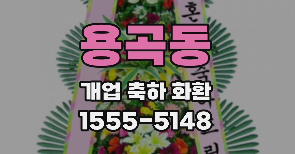 용곡동 개업 축하 화환