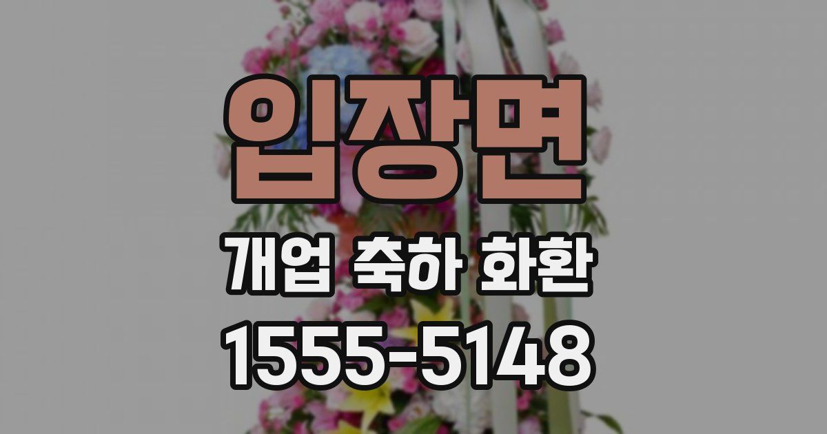 입장면 개업 축하 화환