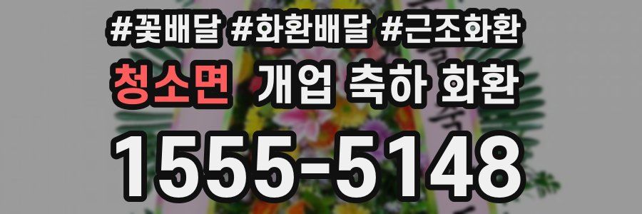 청소면 개업 축하 화환